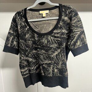 Michael Kors Knit Top - Black & Gold - XL